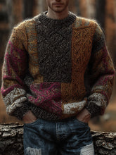 Herren Pullover mit geometrischem Muster